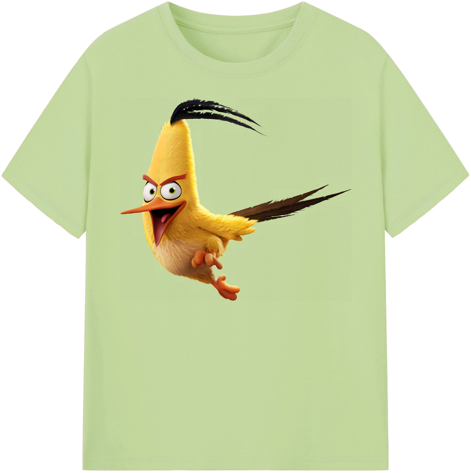 （画像用） Angry Birds アングリーバード 綿100％半袖Tシャツ（フロントプリント）